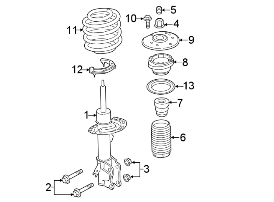 Diagram FRONT SUSPENSION. STRUTS & COMPONENTS. for your Ford