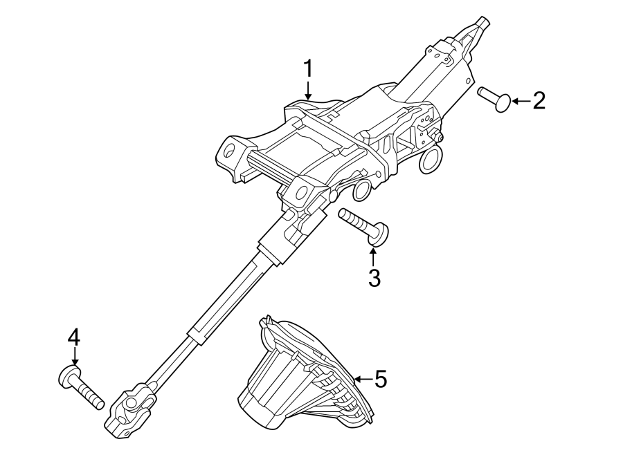 Diagram STEERING COLUMN ASSEMBLY. for your Ford