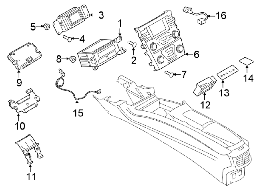 Diagram INSTRUMENT PANEL. SOUND SYSTEM. for your 2014 Ford F-150 5.0L V8 FLEX A/T RWD XLT Extended Cab Pickup Fleetside 