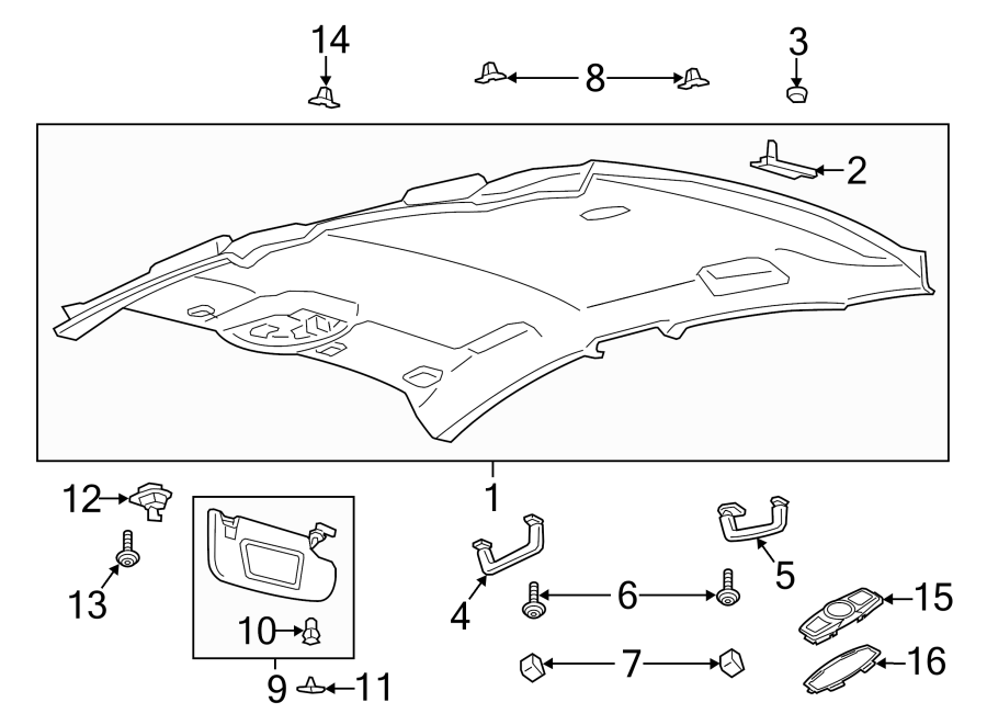 Diagram INTERIOR TRIM. for your 2014 Ford Fusion   