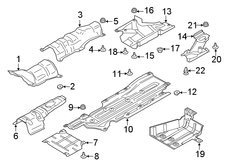 Pillars. Rocker & floor. Front floor. Diagram