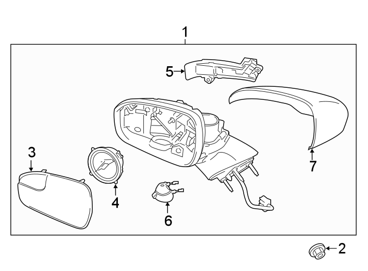 Diagram FRONT DOOR. OUTSIDE MIRRORS. for your Ford SSV Plug-In Hybrid  