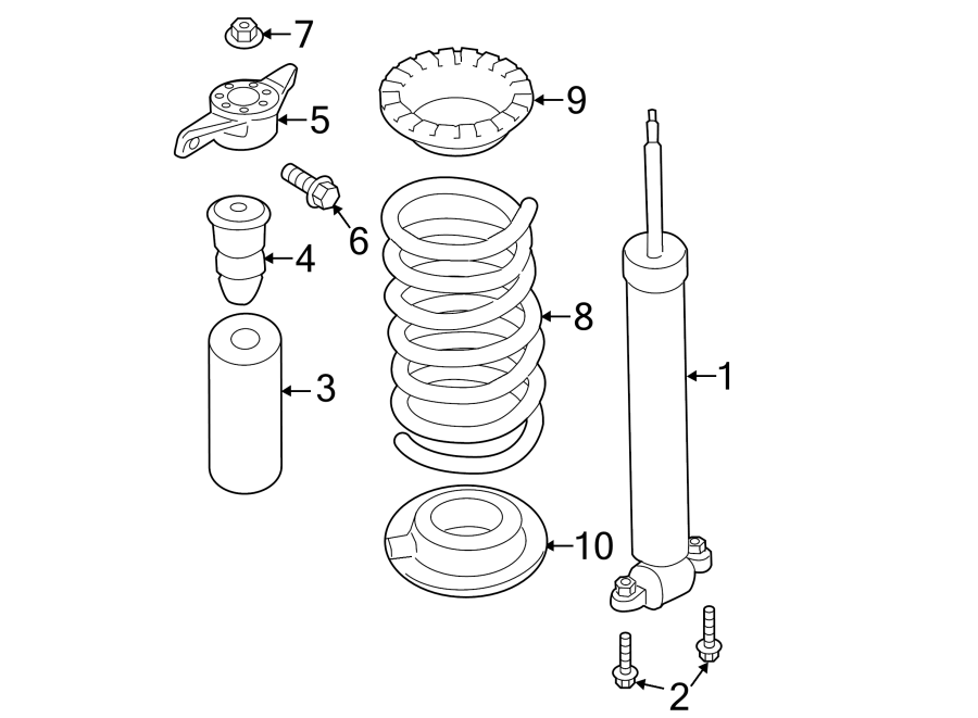 Diagram REAR SUSPENSION. SHOCKS & COMPONENTS. for your 2006 Ford Fusion   