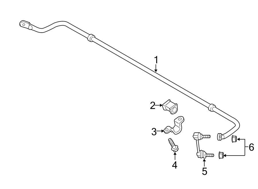 Diagram REAR SUSPENSION. STABILIZER BAR & COMPONENTS. for your 2019 Ford Fusion S Sedan  