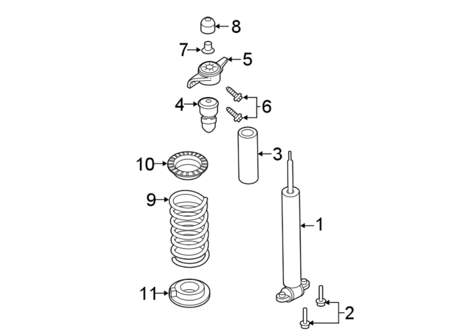 Diagram REAR SUSPENSION. SHOCKS & COMPONENTS. for your 2017 Ford F-150 3.5L Duratec V6 FLEX A/T 4WD XLT Crew Cab Pickup Fleetside 