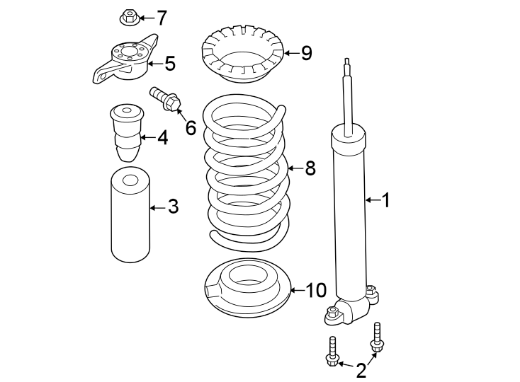 Diagram REAR SUSPENSION. SHOCKS & COMPONENTS. for your 2018 Ford Fusion   