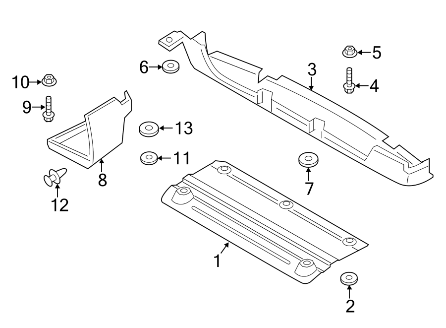 Diagram REAR BODY & FLOOR. REAR FLOOR & RAILS. for your 2013 Ford F-150 3.5L EcoBoost V6 A/T RWD XLT Extended Cab Pickup Fleetside 