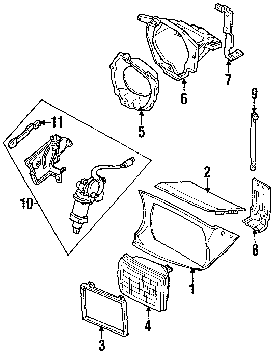 Diagram FRONT LAMPS. HEADLAMP COMPONENTS. for your 2013 Ford F-150   