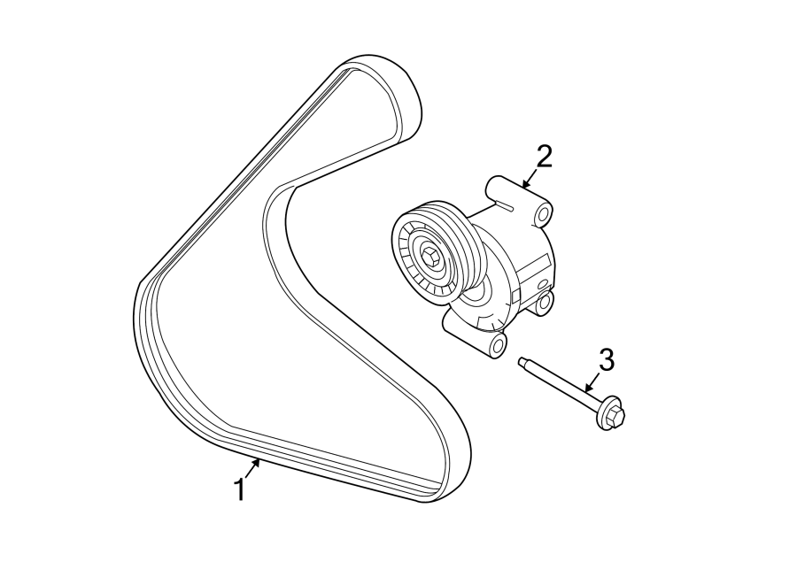 Diagram BELTS & PULLEYS. for your 2022 Ford Transit-350   