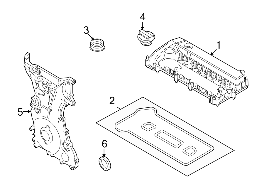 Diagram VALVE & TIMING COVERS. for your 1999 Ford F-150 4.2L Triton V6 A/T RWD Base Extended Cab Pickup Fleetside 