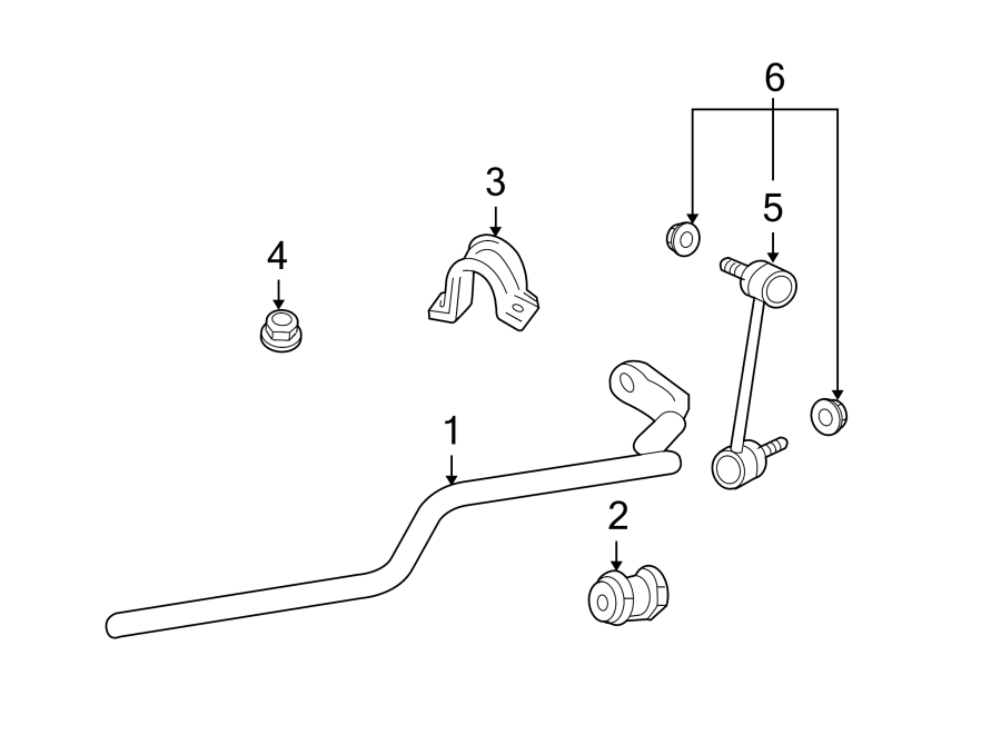 Diagram FRONT SUSPENSION. STABILIZER BAR & COMPONENTS. for your 1994 Ford F-150   