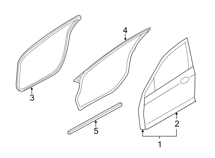 Diagram FRONT DOOR. DOOR & COMPONENTS. for your Ford F-150  