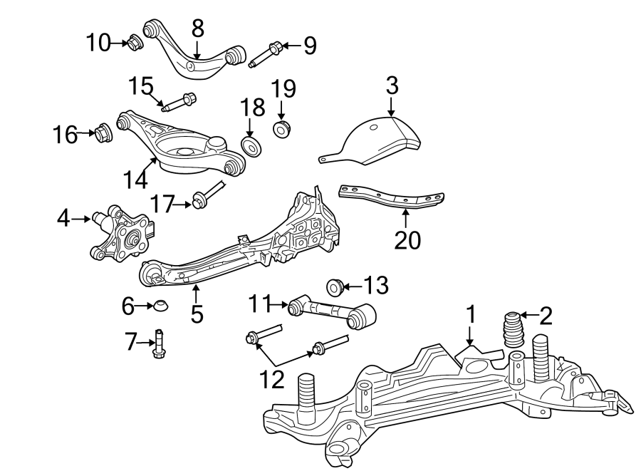 Diagram REAR SUSPENSION. SUSPENSION COMPONENTS. for your 2016 Ford F-150 3.5L EcoBoost V6 A/T RWD XLT Crew Cab Pickup Fleetside 