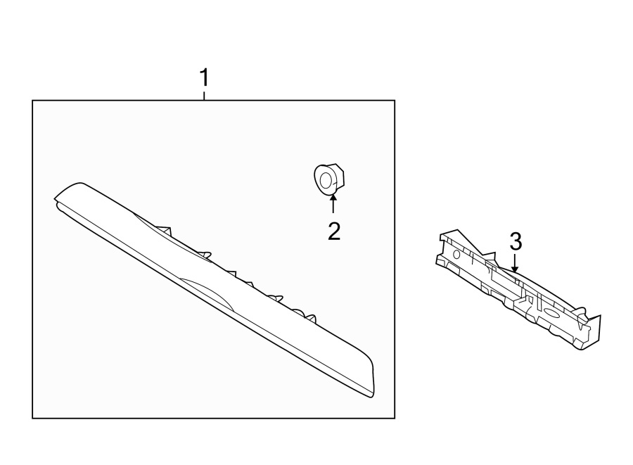 Diagram REAR LAMPS. HIGH MOUNT LAMPS. for your 2021 Ford F-150   