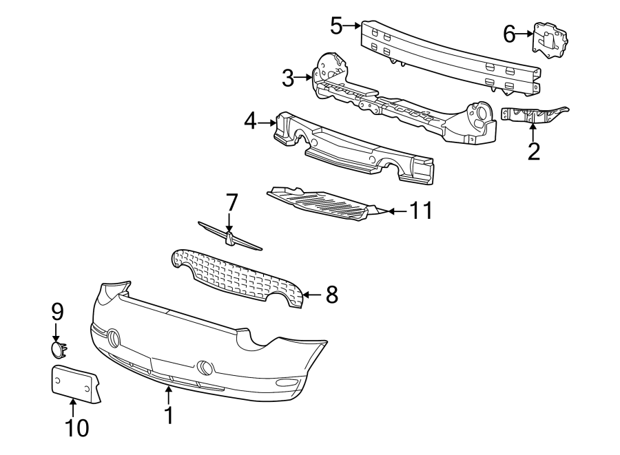 Diagram FRONT BUMPER. BUMPER & COMPONENTS. for your 2011 Ford F-150 6.2L V8 A/T RWD Platinum Crew Cab Pickup Fleetside 