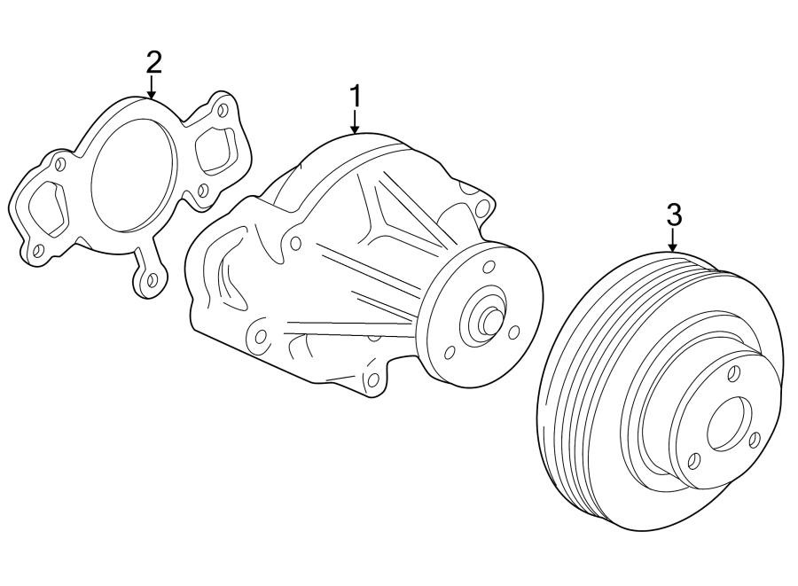 Diagram WATER PUMP. for your 2005 Ford Freestyle   