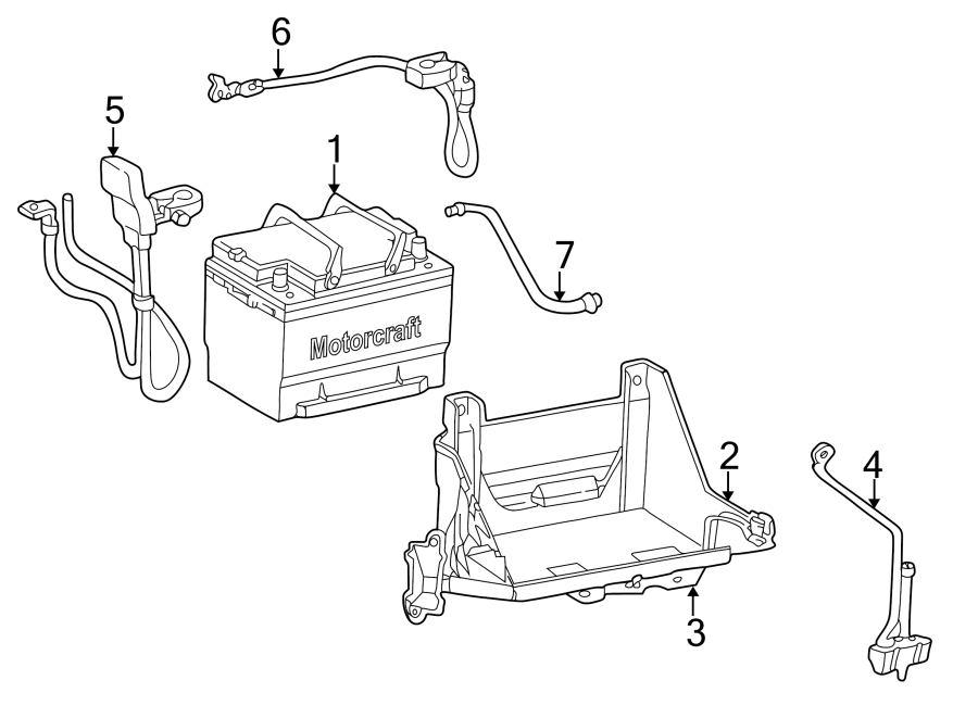 Diagram Battery. for your 2010 Ford Mustang   