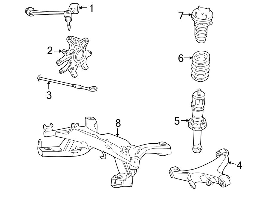 Diagram REAR SUSPENSION. SUSPENSION COMPONENTS. for your 2003 Ford Expedition   