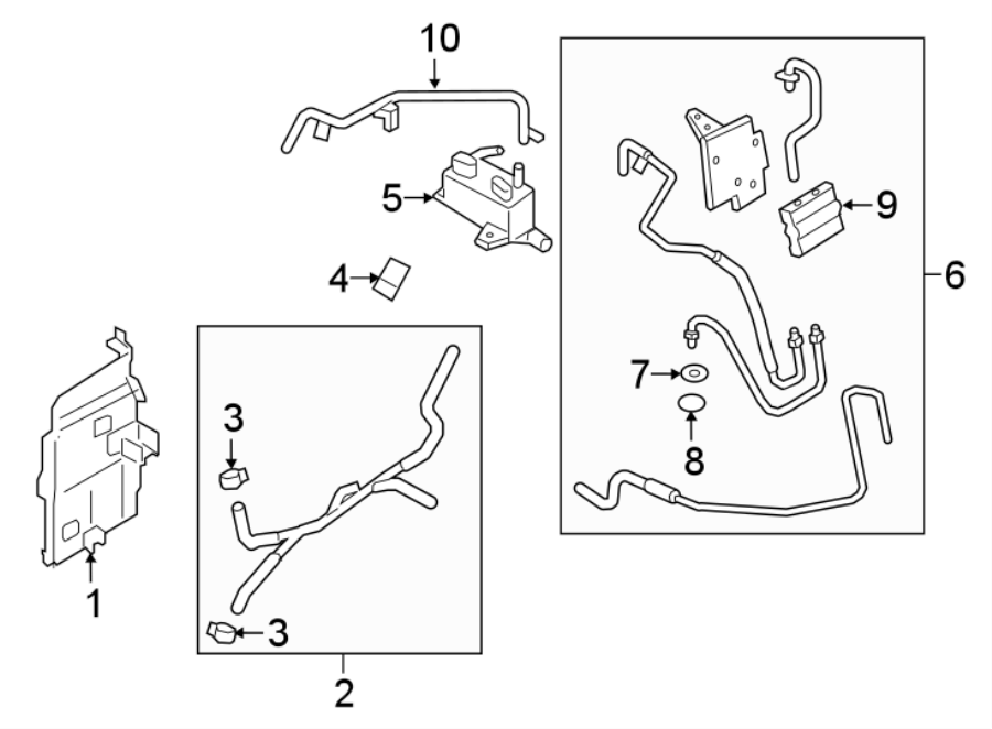 Diagram TRANS OIL COOLER. for your 2020 Ford Fusion   