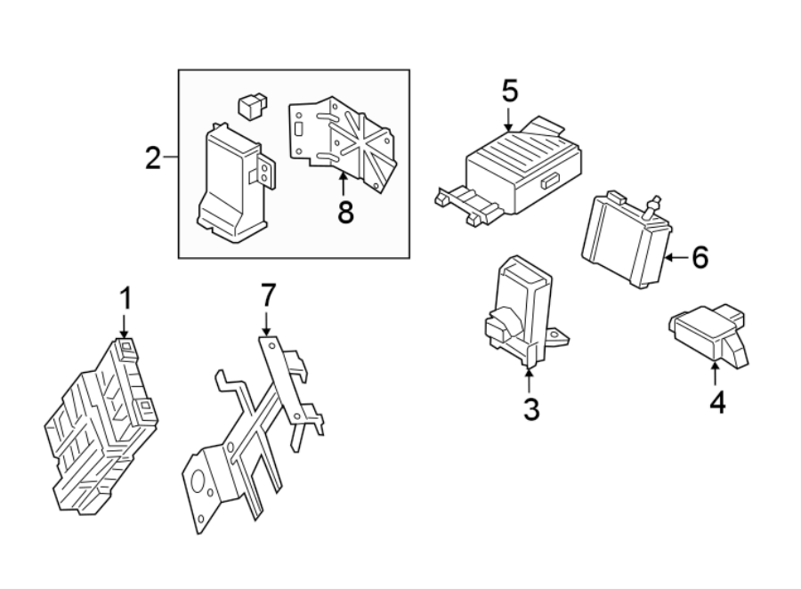 Diagram ELECTRICAL COMPONENTS. for your Ford Transit Connect  