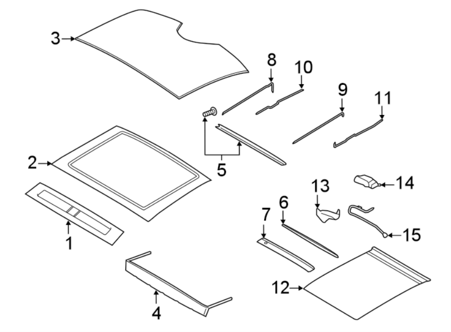Diagram SUNROOF. for your 2009 Ford F-150 4.6L Triton V8 A/T RWD STX Extended Cab Pickup Stepside 