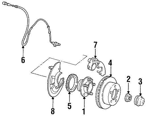 Diagram FRONT SUSPENSION. BRAKE COMPONENTS. for your 2016 Ford F-150 3.5L EcoBoost V6 A/T 4WD XLT Extended Cab Pickup Fleetside 