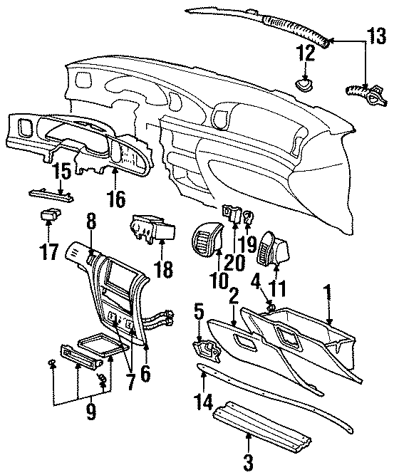 Diagram INSTRUMENT PANEL. for your Ford Expedition  