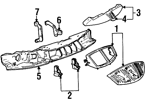 Full size assembly image of GRILLE & COMPONENTS. (1/1)