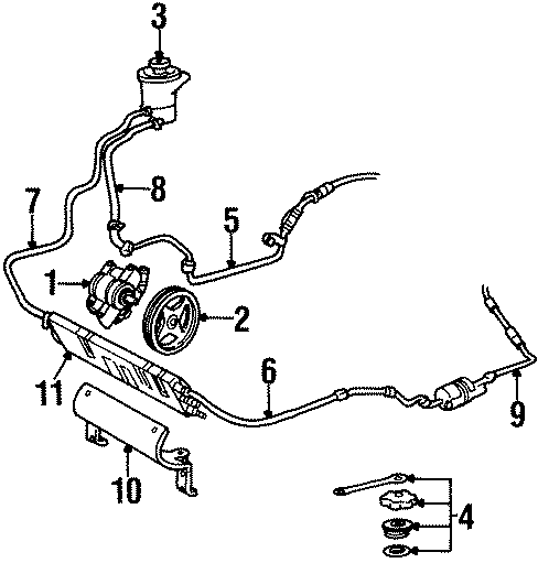 Diagram STEERING GEAR & LINKAGE. PUMP & HOSES. for your 2003 Ford Ranger 2.3L A/T RWD XLT Extended Cab Pickup Fleetside 