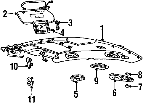 Diagram INTERIOR TRIM. for your 2017 Lincoln MKZ Premiere Sedan 2.0L EcoBoost A/T AWD 