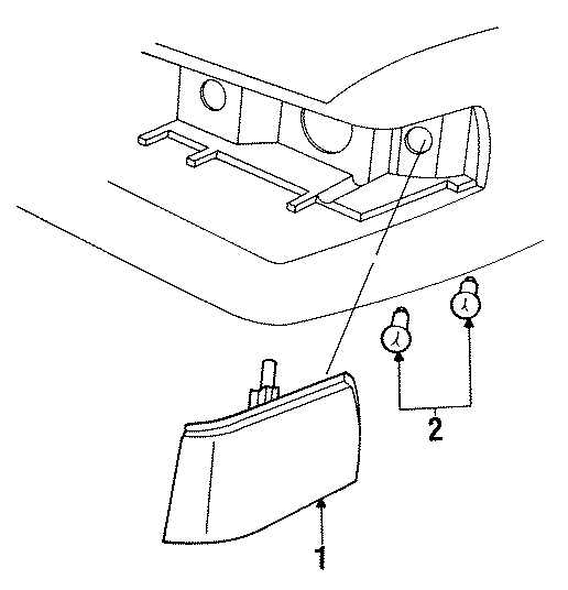 Diagram FRONT LAMPS. CORNER LAMPS. for your 2024 Ford F-150   