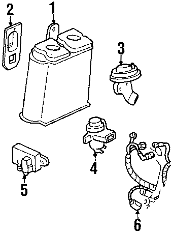 Diagram EMISSION SYSTEM. EMISSION COMPONENTS. for your 2007 Ford Fusion   