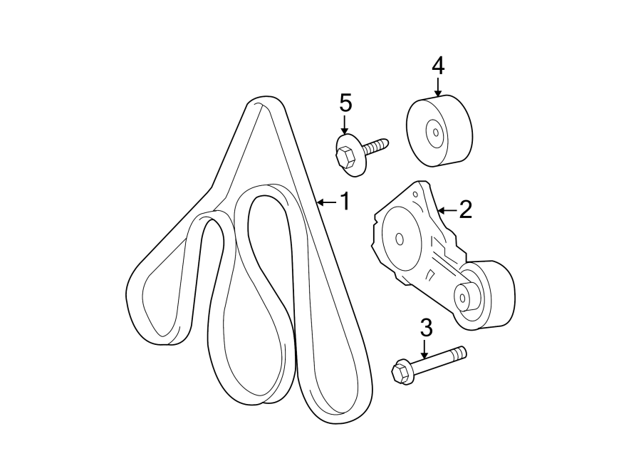 Diagram BELTS & PULLEYS. for your 2010 Lincoln MKZ   