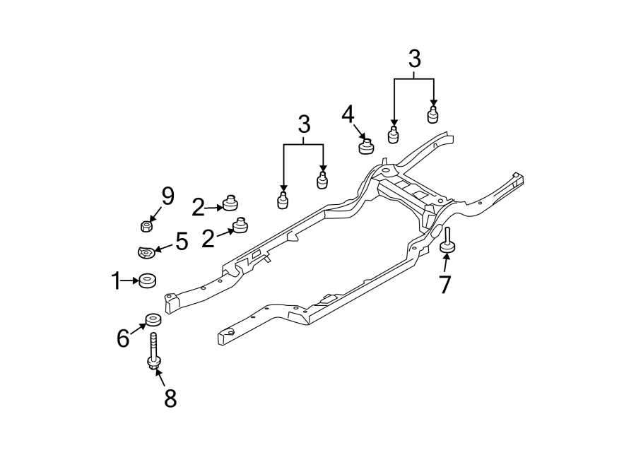 Diagram FRAME COMPONENTS. for your 2014 Ford F-150  FX2 Extended Cab Pickup Fleetside 