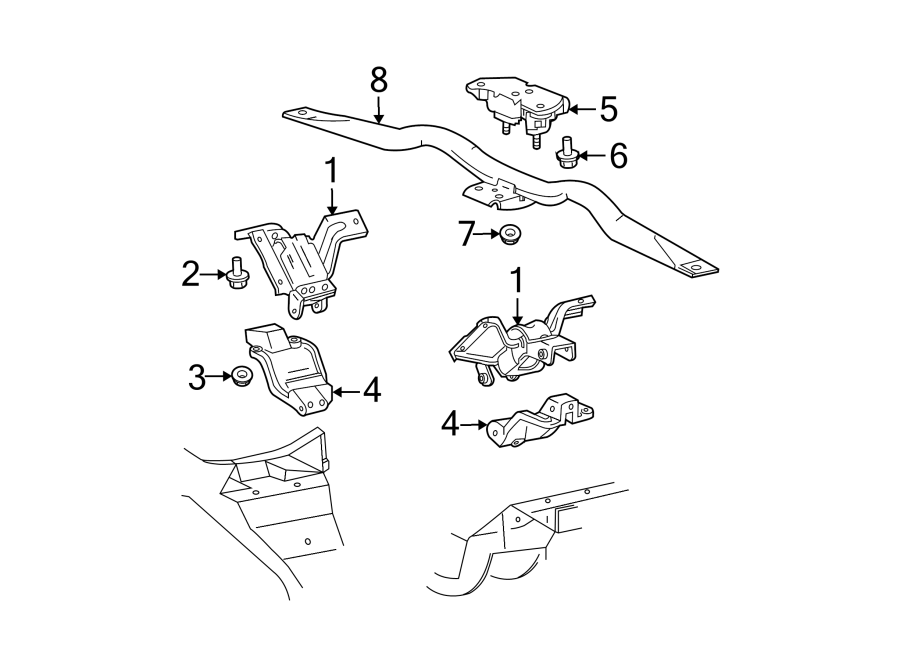 Diagram ENGINE & TRANS MOUNTING. for your 2012 Lincoln MKZ   