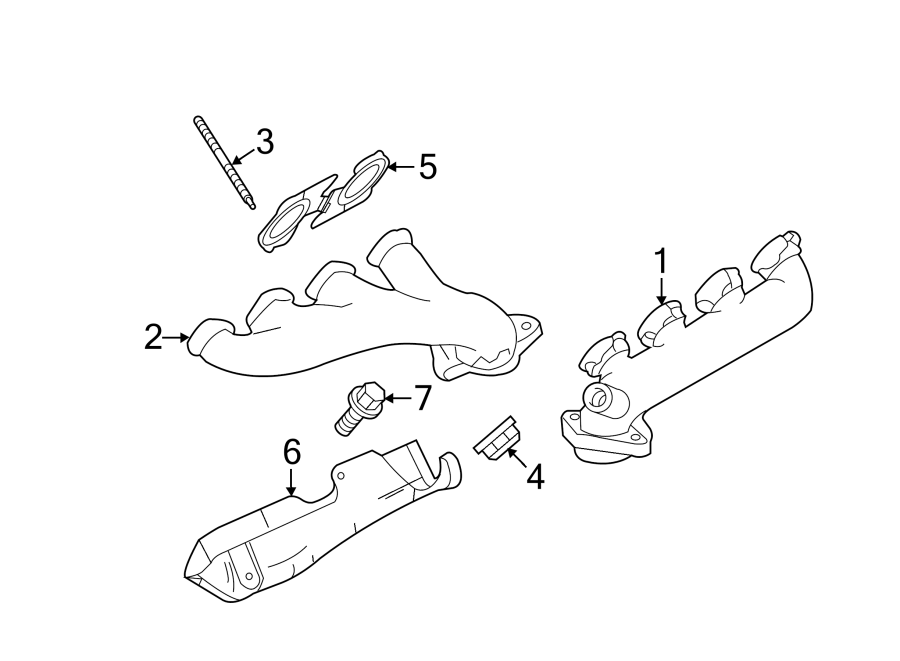 Diagram Exhaust system. Manifold. for your 2010 Lincoln MKZ   