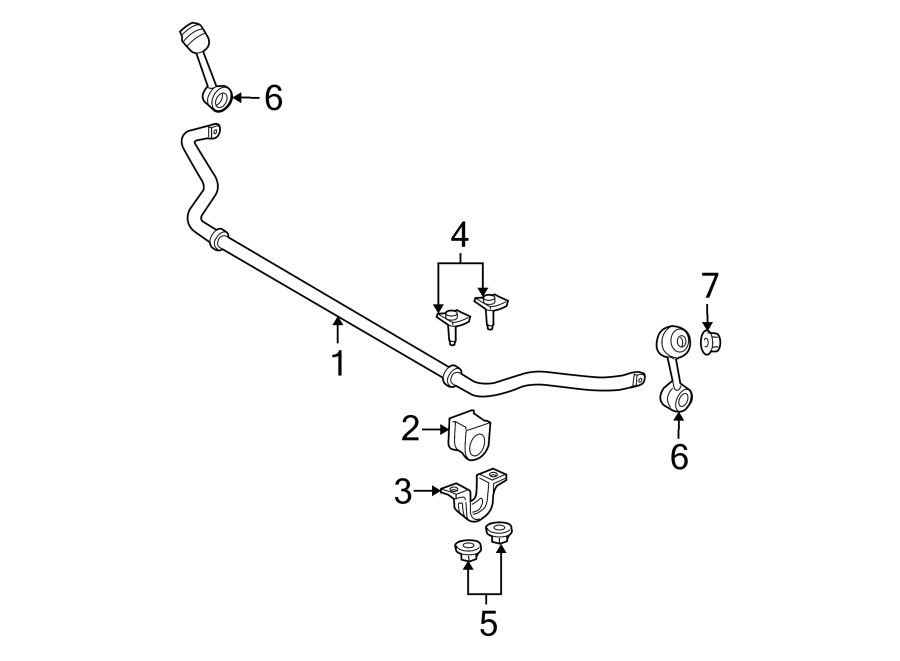 Diagram FRONT SUSPENSION. STABILIZER BAR & COMPONENTS. for your Lincoln Town Car  