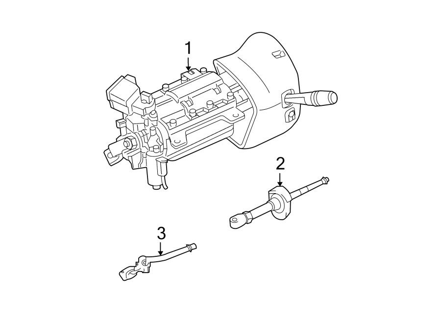 Diagram STEERING COLUMN ASSEMBLY. for your 1986 Mercury Grand Marquis   