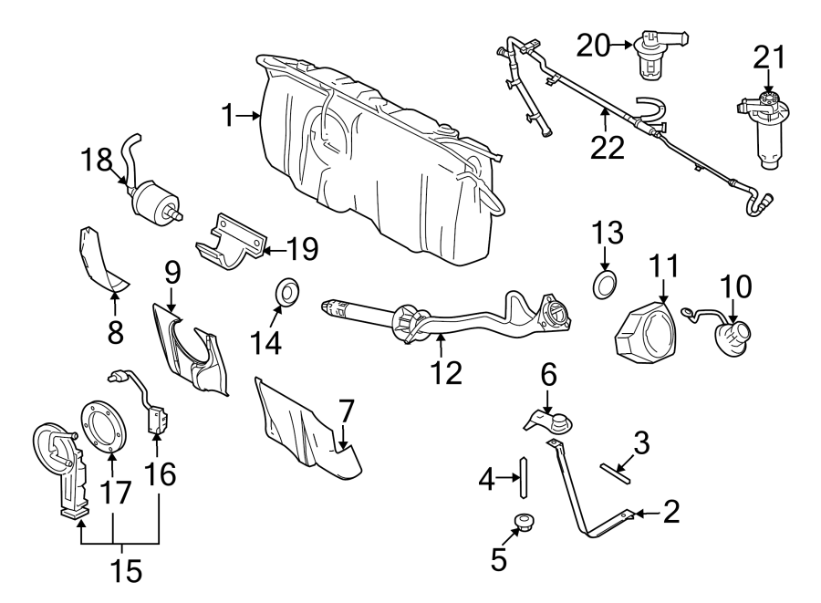 Diagram FUEL SYSTEM COMPONENTS. for your 2023 Ford Mustang EcoBoost Convertible  