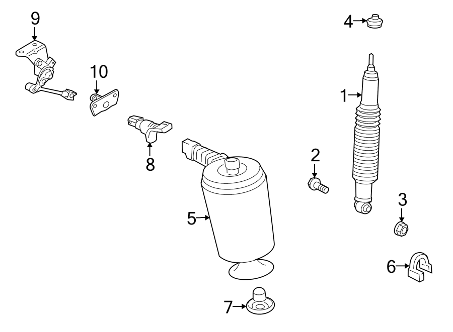 Diagram REAR SUSPENSION. SHOCKS & COMPONENTS. for your 2009 Ford Explorer Sport Trac   