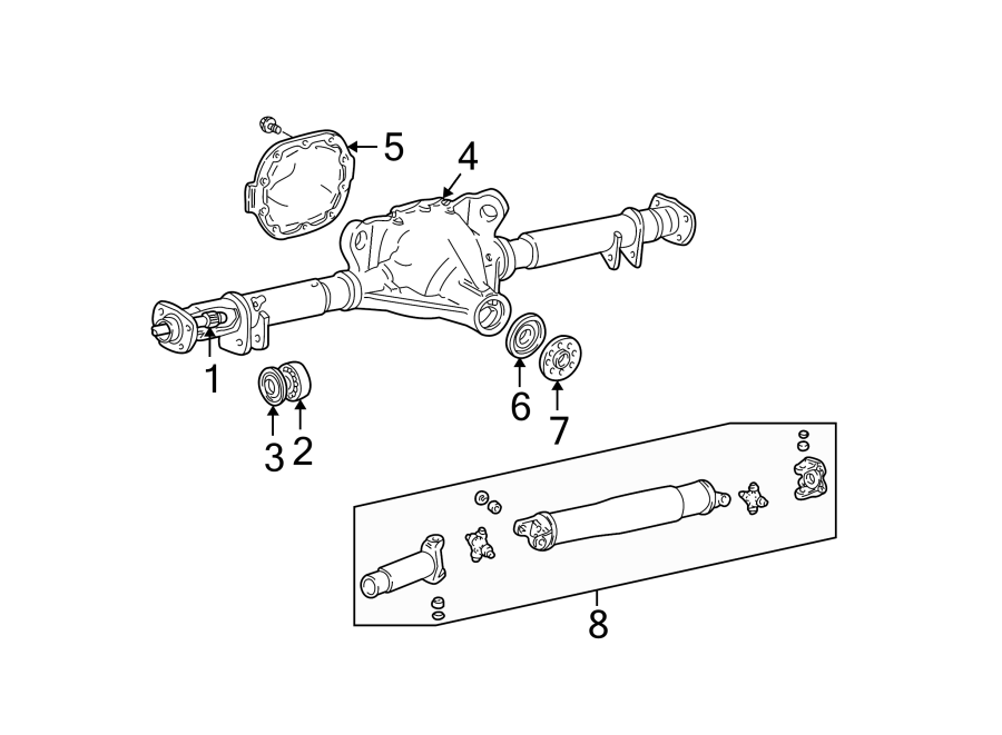 Diagram REAR SUSPENSION. AXLE HOUSING. for your 2017 Ford F-150 5.0L V8 FLEX A/T 4WD XL Standard Cab Pickup Fleetside 