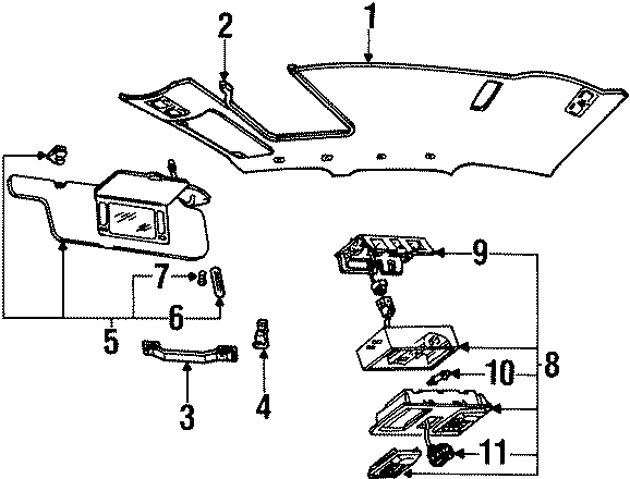 Diagram INTERIOR TRIM. for your 1991 Ford F-150   