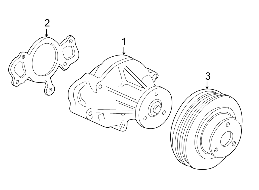 Diagram WATER PUMP. for your 2005 Ford Freestyle   