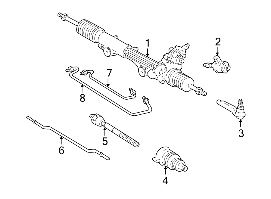 Diagram STEERING GEAR & LINKAGE. for your 2001 Lincoln Town Car   