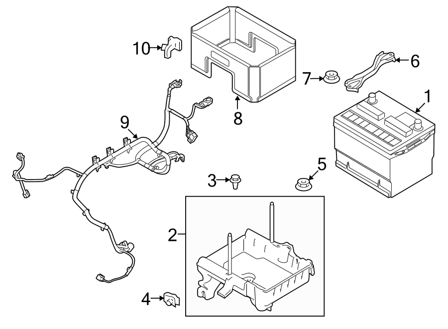 Diagram BATTERY. for your Ford F-150  