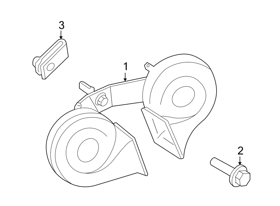 Diagram HORN. for your 2013 Ford F-150  XL Extended Cab Pickup Fleetside 