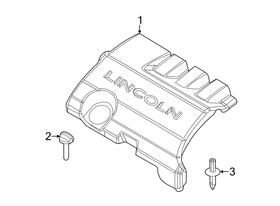 Diagram ENGINE / TRANSAXLE. ENGINE APPEARANCE COVER. for your 2018 Ford F-150  Raptor Extended Cab Pickup Fleetside 