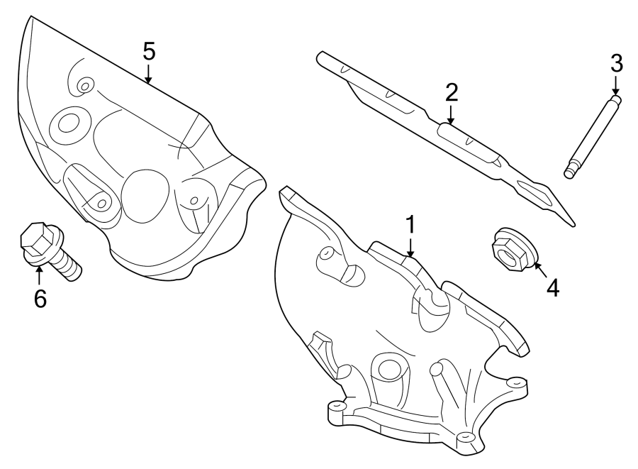 Diagram EXHAUST SYSTEM. MANIFOLD. for your Lincoln MKS  