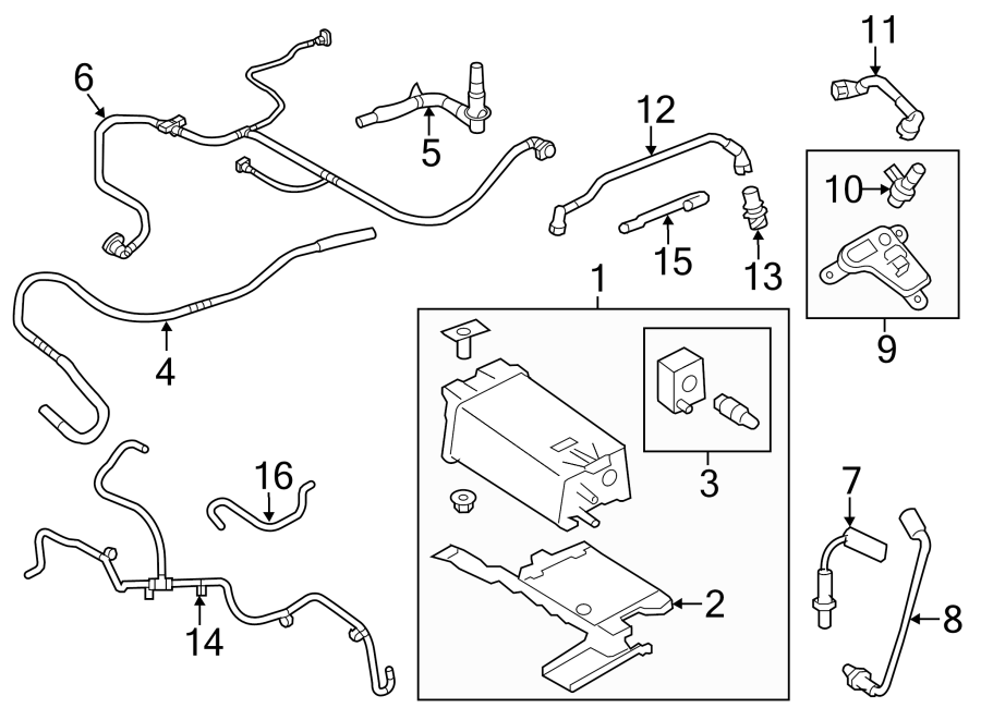 EMISSION SYSTEM. EMISSION COMPONENTS. Diagram