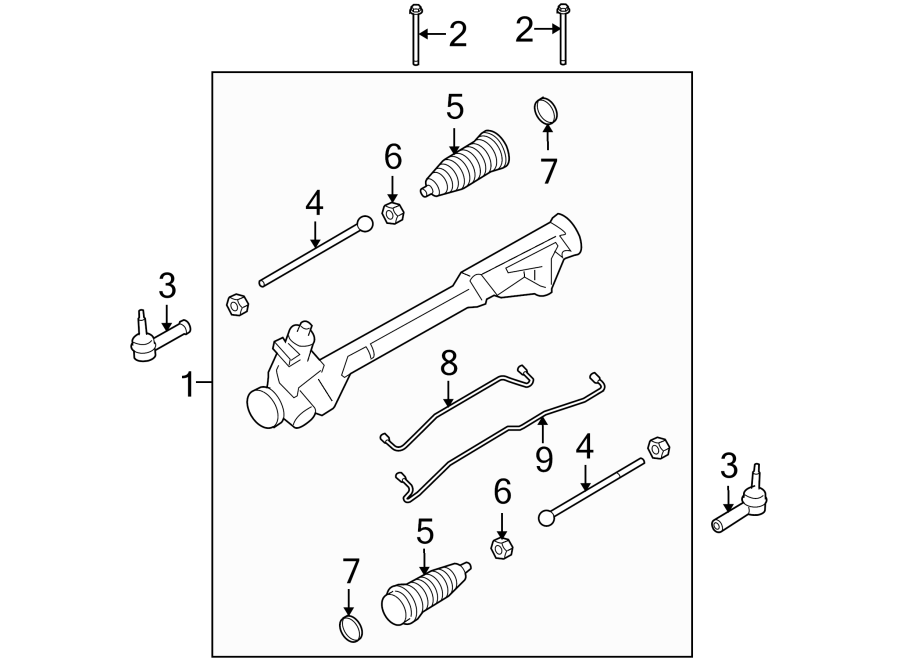 Diagram STEERING GEAR & LINKAGE. for your 2021 Lincoln Navigator   